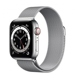 Apple Watch Series 6 (GPS+Cellular) Silver Stainless Steel Case with Milanese Loop